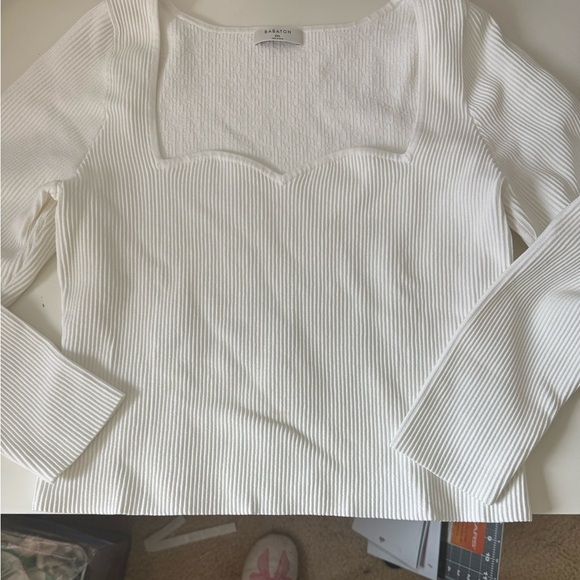Aritzia Babaton Sculpt Knit Sweetheart Neck Long Sleeve 2XL - Picture 2 of 11